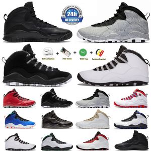 10 10s Chaussures de basket-ball pour hommes Gris acier Black Out Ciment Chicago Drake Orlando Seattle Huarache Light Westbrook Hommes Baskets Sports de plein air Baskets 40-47