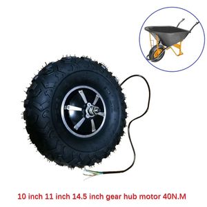 10 11 inch 14.5 inch gear hub motor 24V-60V 300W-800W 40N.M electric unicycle trolley snowmobile fat tire large torque