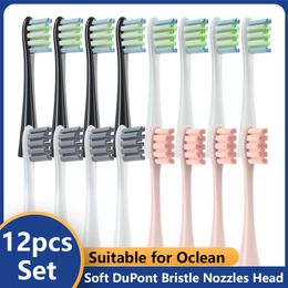 10-12pcs Têtes de pinceau de remplacement pour Oclean X / X Pro Elite / F1 / One / Air 2 Butes de brosse à dents électriques Sonic Soft Dupont Bristle 240418