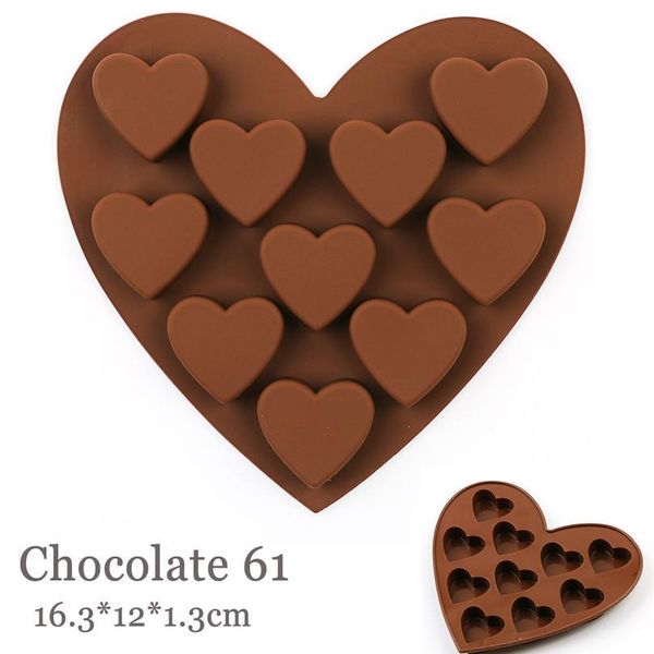 Moules De Cuisson 10/15/25 Trous 3d Petit Amour Coeur Sile Gâteau Moule Diy Cuisson Gelée Bonbons Chocolat Savon Moules Fondant Gâteau Decorati qylsHP