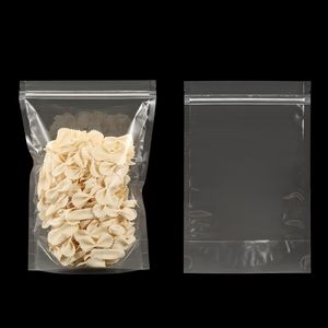 Voedselopslag Op zichzelf staand pakket Rijstzak, 10 * 15 cm 200 stuks Stand-up doorzichtige plastic zak met ritssluiting, High Lucency Cookie Pack, Aromatische kraal Poly Zip Pouch Heropenbaar