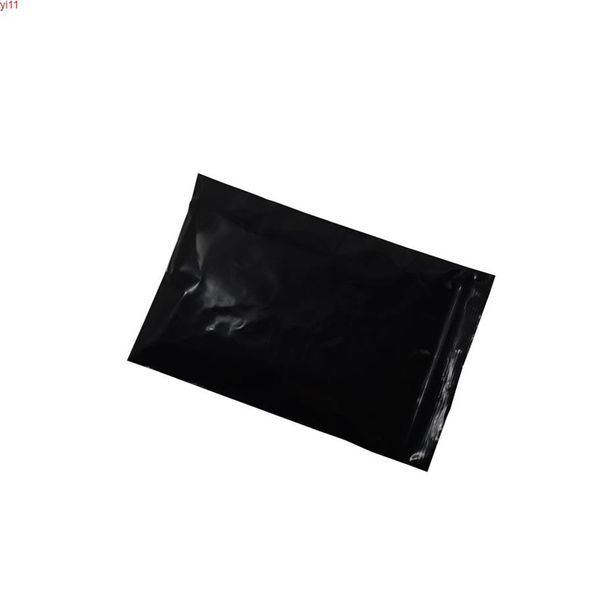 10 15 cm Resellable Negro Cremallera Ziplock Opaco Bolsa de embalaje de plástico 200 unids / lote Grip Seal Reutilizable Comestibles PE Almacenamiento Baghigh quat236i