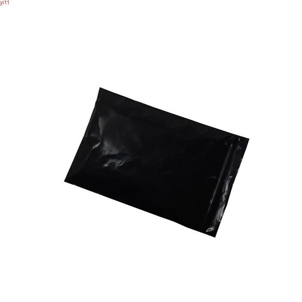 10 15 cm Resellable Negro Cremallera Ziplock Opaco Bolsa de embalaje de plástico 200 unids / lote Grip Seal Reutilizable Comestibles PE Almacenamiento Baghigh quat289i