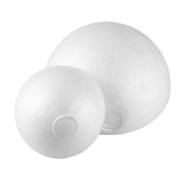 10 15cm Modèle blanc Malte de polystyrène Styrofoam Ball Spheres pour les fournitures d'artisanat de bricolage Half Moans Balls Party Decor 260Q