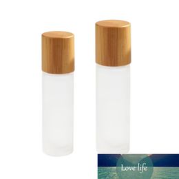 10/15 ML Hervulbare flessenrol op glazen bottelen voor essentiële olieroller flessen navulbare container met bamboe deksel