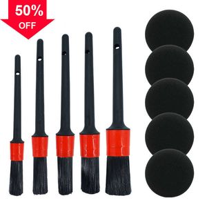 10/17 Stuks Auto Detaillering Borstels Reinigingsborstel Set Reiniging Wiel Band Interieur Exterieur Leer Ventilatieopeningen Car Cleaning kit Gereedschap