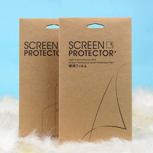 10 * 18 cm Big Size Brown Kraft Paper Envelop Bag Mobile Films Screen Protector Verpakking Verpakking voor iPhone Samsung 2-stijl