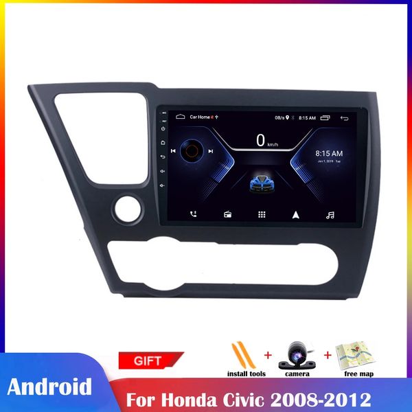 Navigation vidéo GPS de voiture Android 10.1 pouces pour système Audio Honda CIVIC 2008-2012 avec tourneur de Radio Bluetooth WIFI