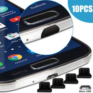 10-1pcs Portplugs doux en silicone plug anti-dust pour Android micro USB Port Dust Stopper Protector Covers Micro USB Cap pour xiaomi