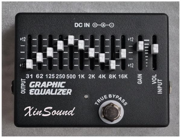 10 Ecualizador de 2 bandas EQ Pedal de efectos de guitarra XinSound EQ99 de Handmade Graphic Equalizer7765663