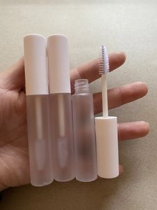 10/20/30/50/100 pièces 10 ml contenants d'emballage cosmétique maquillage Tubes de Mascara givrés crème pour cils bouteille rechargeable bouchon blanc mat 240122