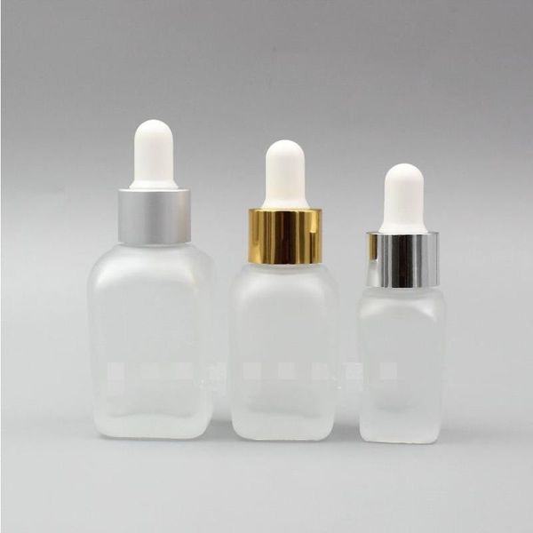 Flacon compte-gouttes carré en verre avec Pipette pour les yeux, contenant vide pour huiles essentielles d'aromathérapie, Nfcnt, 10, 20, 30ml