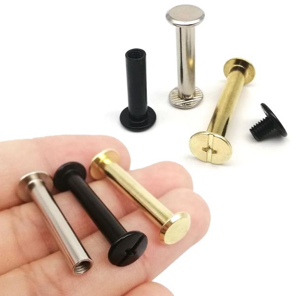 10/20 / 30pcs M5x4-50 mm Sac en cuir Bouetche de courroi d'album Album d'album de compte Boundage Chicago Vis Nail Rivet Bolt