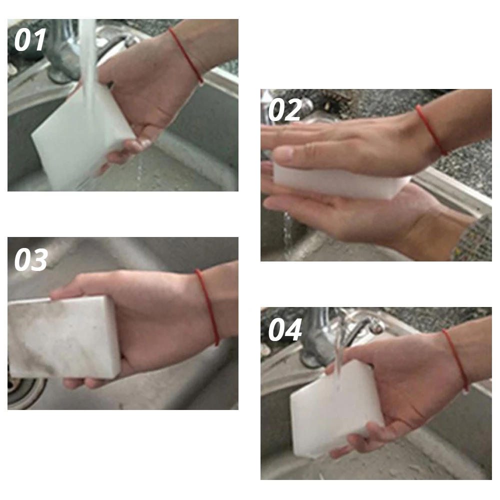 10/20/30Pcs Sheet Kitchen Cleaning Melamine Sponge Magic Eraser for Office Bathroom Nano 10x6x2cm White Tool