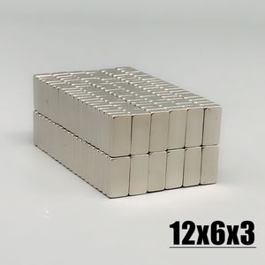 10/20/50/100/200 12x6x3mm Neodymium materiaal maat 12*6*3 mm ndfeb n35 magneten sterke blokmagneet magnetische materialen imanes