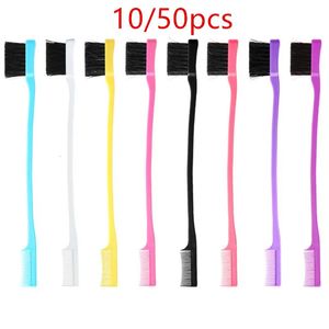 10/20/50pcs Double face bord contrôle peigne à cheveux coiffure en gros bébé brosses à cheveux sourcil peignage outil de maquillage 240226