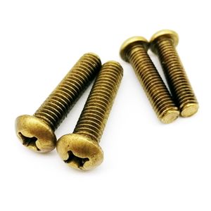 10/20 / 50pcs m2 m2,5 m3 m4 gb818 en cuivre pur en laiton massif croix ronde phillips Pan à tête de tête de la tête de tête diamètre 2 mm-6 mm