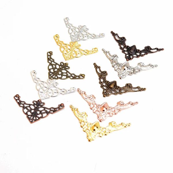 10/20 / 50pcs Metal Corners for Books Scrapbooking Photo Albums Menus Corner Protecteurs Metal Crafts Ornement DIY