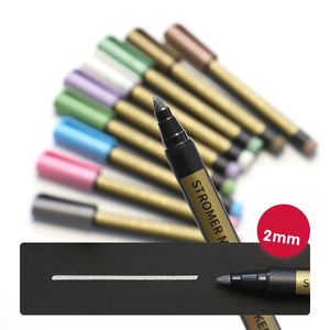 10/20 Color Metallic Paint Marker PEN PRUMERENT ÉCRITURE PEINTURE ROCH PHOTO PHOTO Album d'album Scrapbook en bois Toile en bois Carte Art Marker