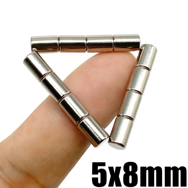 10 ~ 200 pcs 5x8 mm Aimments de néodyme Disque 5 mm x 8 mm Diamètre mineur aimant fort 5x8 mm Boulk Petit aimants ronds 5 * 8 mm