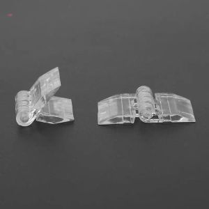 10/20pcs Hinges acryliques 25x33 mm Clear acrylique mini charnière Transparent en plastique pliant outils pour la boîte en bois Boîte à bijoux
