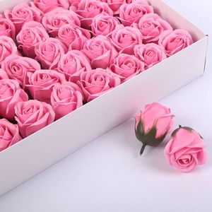 10/20pcs Big Soap Soap Roses de fleurs artificielles avec base Béneuse d'anniversaire floral de Pâques Cadeaux de la fête des mères présentent des décors pour la chambre à domicile