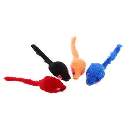 10/20pcs False Mouse Cat Pet Toys Cat Cat Souris de queue aux cheveux longs avec son cliquetis Soft Real Rabbit Fur Sound Soundy Toy pour les chats