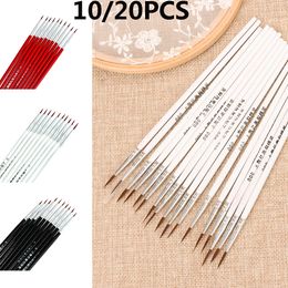 10/20pcs Fine Art Supplies peintes à la main acrylique Dessin peinture Brush Paint Crochet stylo