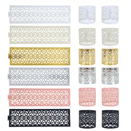 10/20pcs creux de serviette en papier creux Anneau de serviette pour le mariage d'anniversaire Home Party Table Napkin Holder décor Craft de bureau