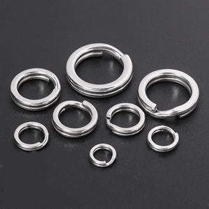 10-20PCS/Lot 316 roestvrijstalen sleutelring Split ring sleutelring voor sleutelketen Keychain Diy sieraden maken Sleutelhanger-sleutelringen