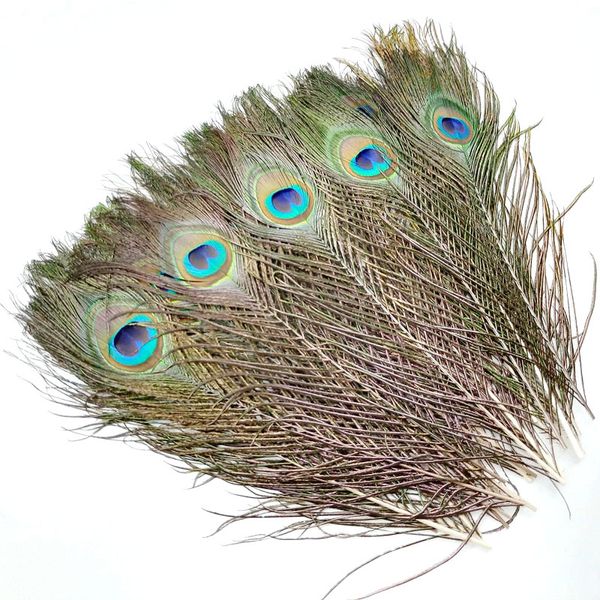 10/20pcs/lote Plumas de pavo real natural Centro de bodas en el hogar Plumas de bricolaje para centros de mesa Accesorios de artesanía de 25-30 cm