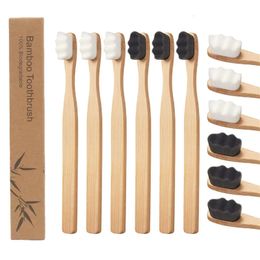 10/20 stuks Nano Micro Bamboe Tandenborstel 20000 Borstelharen Ultra Fijn Slank Super Dun Extra Zacht Milieuvriendelijk Kinderen Volwassen Tandenborstel 231227