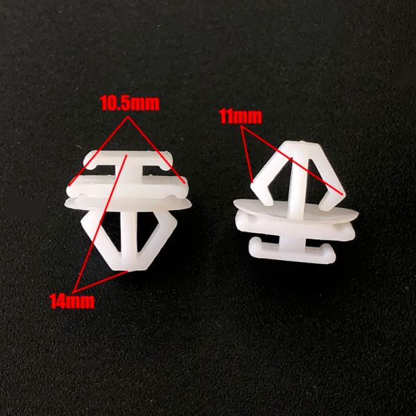 10 / 20pcs Abs blanc Abs Experte Clips de porte de porte Trim Panneau Clip Push Push Cover Stages pour Peugeot 106 206 306 307 806