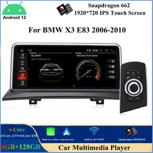 10.25 inch Android 12 CAR DVD-speler voor BMW X3 E83 2006-2010 Qualcomm 8 Core Stereo Multimedia GPS Navigation Bluetooth WiFi CarPlay Android Auto