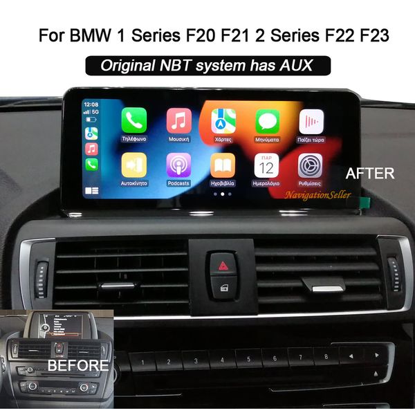 10,25 pulgadas Android13 para Bmw Serie 1 F20 F21 Serie 2 F22 F23 Pantalla Actualización de radio Apple CarPlay Android Auto Último menú ID8 Wifi Gps Navi DVD del coche