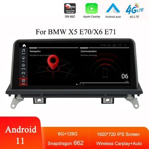 10.25 pouces voiture Android Radio Carplay pour BMW X5 X6 E70 E71 E72 voiture lecteur vidéo écran multimédia Navigation GPS unité principale