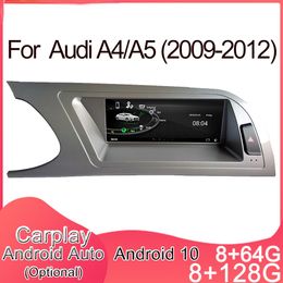 10.25 inch touchscreen Car DVD Android Player GPS Stereo Multimedia Navi CarPlay Bluetooth voor Audi A4/A5 MMI 2G 3G -adapter
