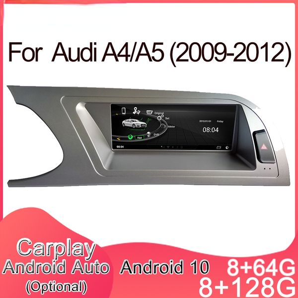 Reproductor Android con pantalla táctil de 10,25 pulgadas, GPS, estéreo, Multimedia, Navi CarPlay, Bluetooth para Audi A4/A5 MMI, adaptador 2G 3G