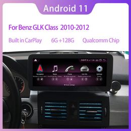 10 25 Qualcomm Android 11 6G RAM 128G ROM Radio de coche navegación GPS Bluetooth WiFi unidad principal pantalla para Mercedes GLK clase X2183h