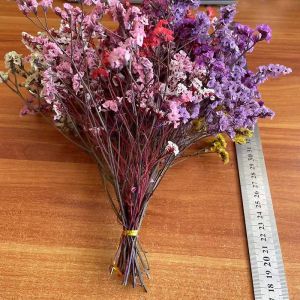 10-25cm / 40g Natural séché de cristal d'herbe à cristal préservé bouquet en couleur aléatoire, vraiment sec oublie les fleurs pour la résine, bougies
