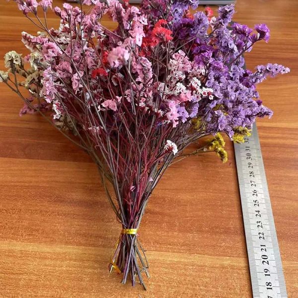 10-25cm / 40g Natural séché de cristal d'herbe à cristal préservé bouquet en couleur aléatoire, vraiment sec oublie les fleurs pour la résine, bougies