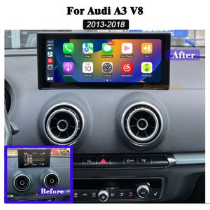 10.25Inch 1920*720 Scherm Android 13 Autoradio Draadloos CarPlay Voor AUDI A3 8V 2013-2018 Stereo GPS Multimedia Videospeler Youtube Google Waze Spotify Yandex auto dvd