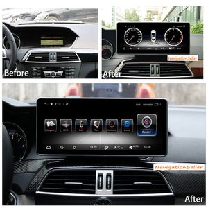 10,25 pouces Android9.0 RAM 4G ROM 32G Lecteur DVD de voiture stéréo pour Mercedes Benz C 2011-2014 support carplay Wifi GPS BT Radio Mirrolink