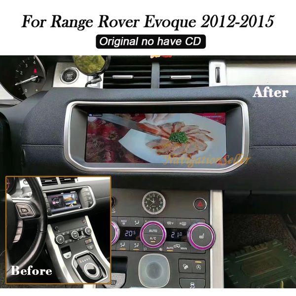 10.25 pulgadas DVD Reproductor de DVD Radio Audio GPS Navegación Estéreo Android10.0 Pantalla táctil para Range Rover Evoque 2012-2015 Bluetooth USB Soporte 4G WiFi