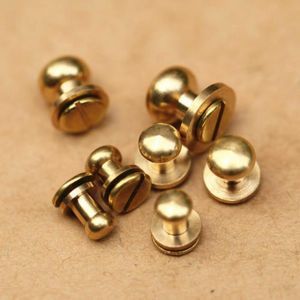 10/25 pcs Sam Brown Browne Knoppen Schroef Ronde kop Ball Post Buds Nail Rivets Lederen Craft Hardware Accessoires