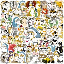 10/30/50/100pcs Winter Cat Life Sticker Estética PVC Decoración japonesa Papelería de recortes para niños Suministros escolares