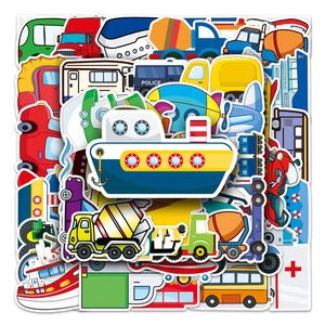 10/30 / 50pcs Véhicules de dessins animés Shipplane autocollants pour enfants Gift DIY Ordinier ordinateur portable Carbook Carcase décalcomanies en gros