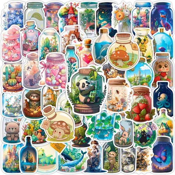 10/30 / 50pcs Cartoon World Children's PVC Sticker Aesthetic Decoration Scrapbooking Coorean Stationery School Supplies for Kids