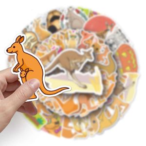 10/30 / 50pcs drôle de dessin animé Kangaroo autocollants enfants Toy Graffiti décalcomanies bricolage de téléphonie de bricolage