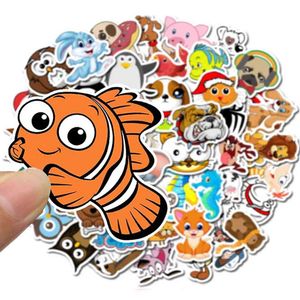 10/30/50 pièces Kawaii Animal dessin animé autocollants voiture moto bagages guitare planche à roulettes étanche classique jouet enfant décalcomanie autocollants voiture